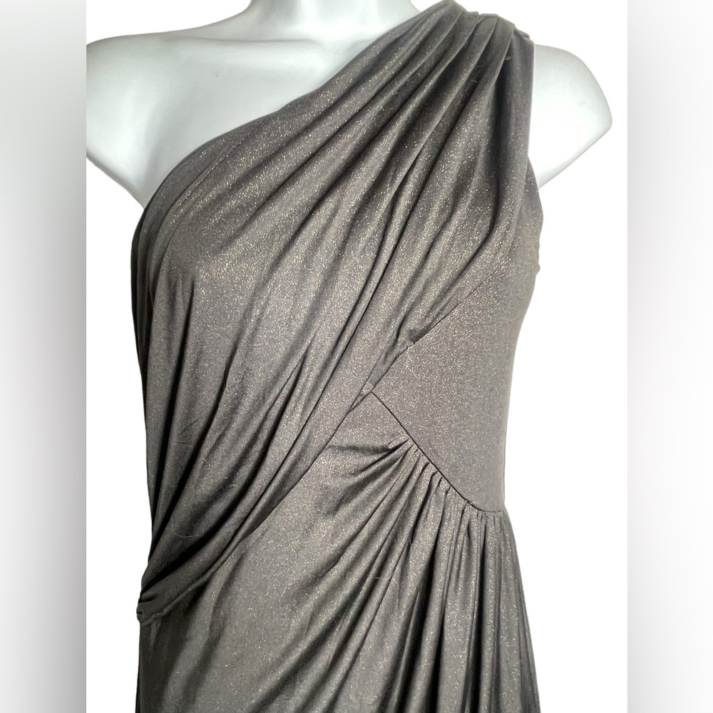 Gianni Bini dress size small‎ stunning black metallic one-shoulder dress 🖤🖤 - Picture 2 of 4